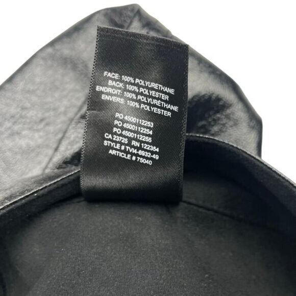 WILFRED Aritzia Vegan Leather Vinyl Straight Leg Tempest Sz 6 Black - Picture 5 of 6